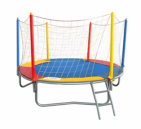 Cama Elástica com rede de proteção.