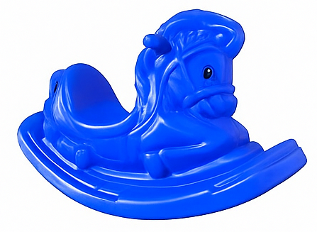 Gangorra infantil em formato de cavalinho.